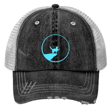 Discover Cat Moon Cliff At Night Werewolf Round Howling Fun Trucker Hats