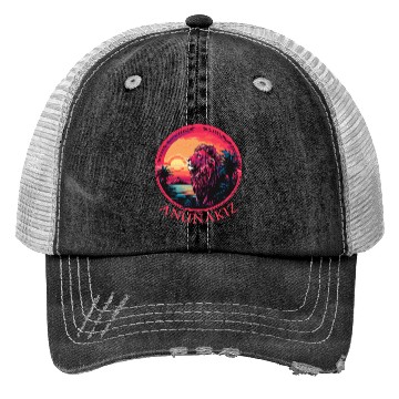 Discover Anunakiz Lion of Ishtar’s Horizon Trucker Hats