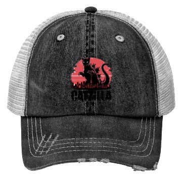 Discover Catzilla: Fierce Feline Monster Trucker Hats