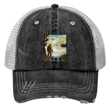 Discover Funny Bigfoot Philosophy Loch Ness Monster UFOs Trucker Hats