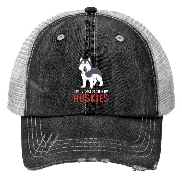 Discover Siberian Husky Dog Easily Distracted By Huskies Trucker Hats