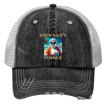 Discover Chillin' Snowman: A Summer Surprise Trucker Hats