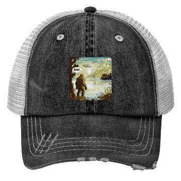 Discover Funny UFOs Bigfoot Sasquatch Introvert Loch Ness Trucker Hats