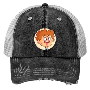 Discover Funny Trucker Hats Fun Loving Face Silly Stick-Out