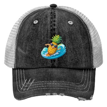 Discover Pineapple Surfer Trucker Hats