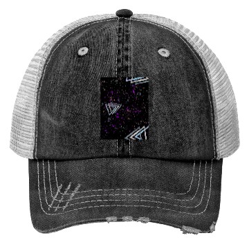 Discover Abstract Purple Triangles Trucker Hats