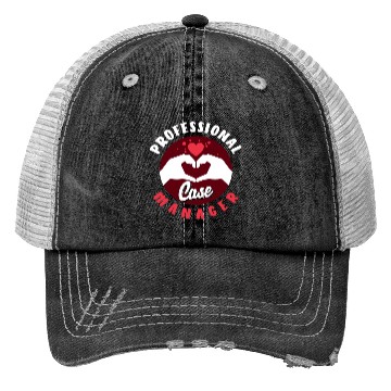 Discover Professional Case Manager Design Heart Hands Trucker Hats
