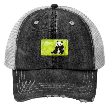 Discover Cute panda bear with bamboo - design for kids Trucker Hats