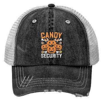 Discover Candy Security Halloween Design Trucker Hats
