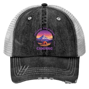 Discover Camping Adventure | Explore Nature Trucker Hats
