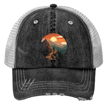 Discover Hiking Nature Vacation Trucker Hats