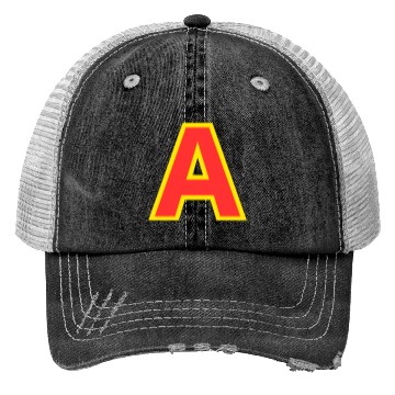 Discover Yellow A On Red For Alvin Costume Halloween Fancy Trucker Hats