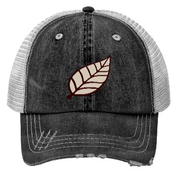 Discover Small Pretty Leaf Brown Autumn Eco Tree Cool Leaf Trucker Hats