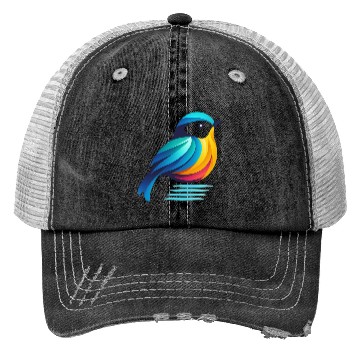 Discover Glory of Blue Tit Bird Trucker Hats