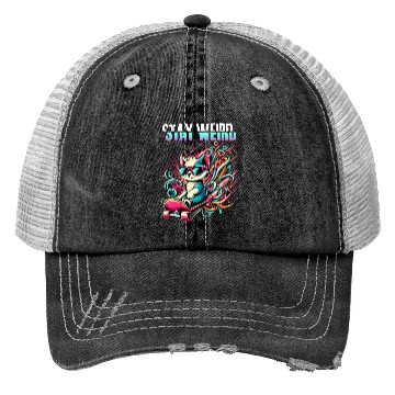 Discover Stay weird Trucker Hats