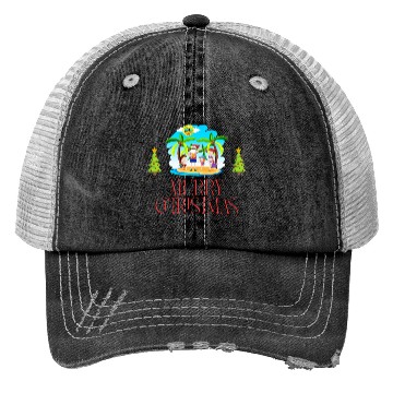 Discover A Holly Jolly Christmas Adventure Trucker Hats
