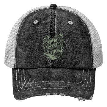 Discover Enchanting Dark Cottagecore House In The Woods Trucker Hats
