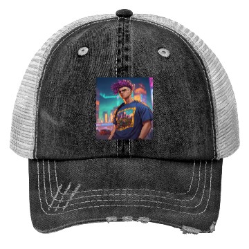 Discover Edgy Cyberpunk Trucker Hats with Neon Vibes"