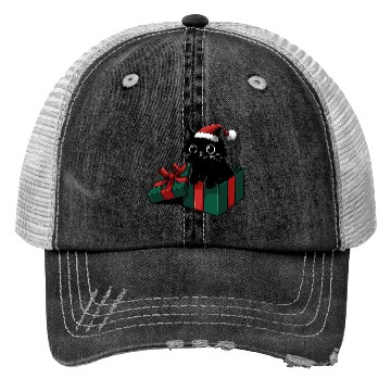 Discover Christmas Gift Cat Trucker Hats