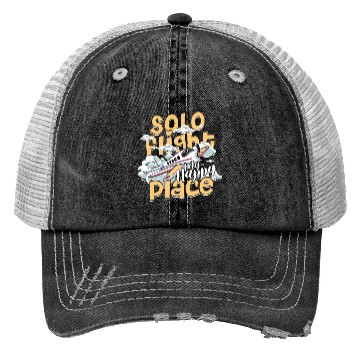 Discover First Solo Flight Pilot Trucker Hats
