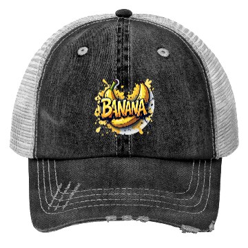 Discover Banana Graffiti - Bold & Energetic Urban Design Trucker Hats