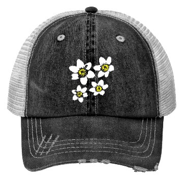 Discover Beautiful White Daisies Flowers Spring Summer Fun Trucker Hats