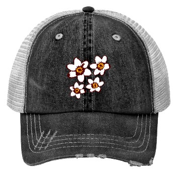 Discover Beautiful White Daisies Flowers Spring Summer Fun Trucker Hats
