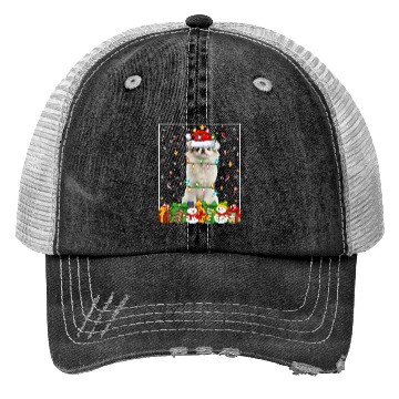Discover Japanese Chin Dog Christmas Lights Trucker Hats