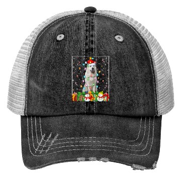Discover Great Pyrenees Dog Christmas Lights Trucker Hats