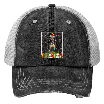 Discover Miniature Pinscher Dog Christmas Lights Trucker Hats