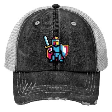 Discover knight pixel art Trucker Hats