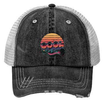 Discover 80s Neon Vibes Trucker Hats
