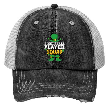 Discover Pickleball Player St Patrick's day shamrock Trucker Hats