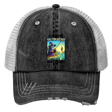 Discover Fantasy Fishing Wizard - Reel Magic Trucker Hats