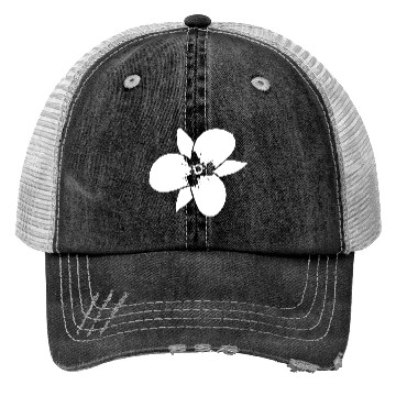 Discover White Beautiful Flower Spring Summer Nature Flower Trucker Hats