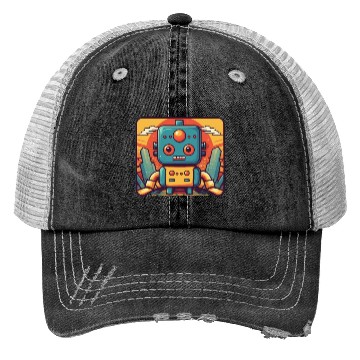 Discover Adorable Robot Buddy Trucker Hats