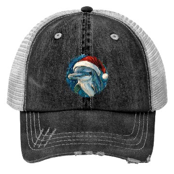 Discover Dolphins Christmas Trucker Hats