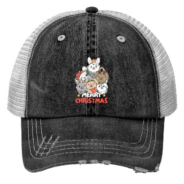 Discover Bunny Christmas Tree Merry Christmas Trucker Hats