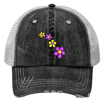 Discover Many Pretty Daisy Flowers Decorative Nature Design Trucker Hats