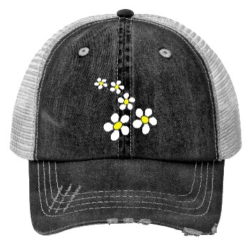 Discover Many Pretty Daisy Flowers Decorative Flower Design Trucker Hats