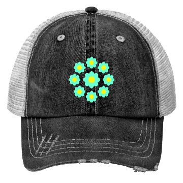 Discover Many Pretty Daisy Flowers Decorative Nature Design Trucker Hats