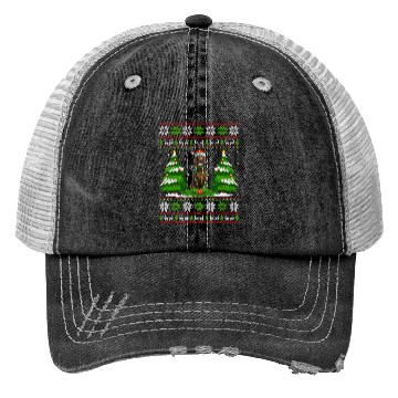 Discover Irish Setter Dog Christmas Tree Lights Trucker Hats