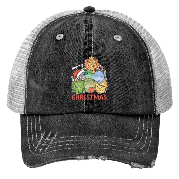 Discover Dinosaur Christmas Tree Merry Christmas Trucker Hats