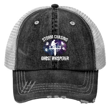 Discover Storm Chasing Ghost Whisperer – Lineman Halloween Trucker Hats