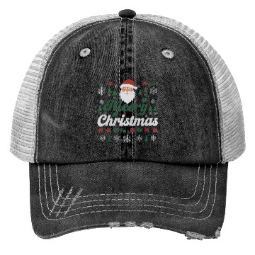 Discover Gothic Christmas Sweater with Cubical Elements Trucker Hats