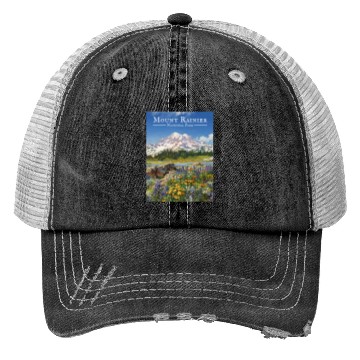 Discover Mount Rainier Paradise Meadows Trucker Hats
