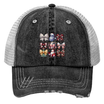 Discover Coquette Bow Santa Christmas Tree Cake Candy Trucker Hats