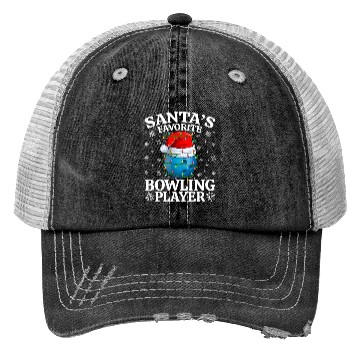 Discover Santa's Favorite Bowling Player Trucker Hats