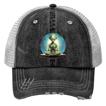 Discover Yoga Aliens Trucker Hats