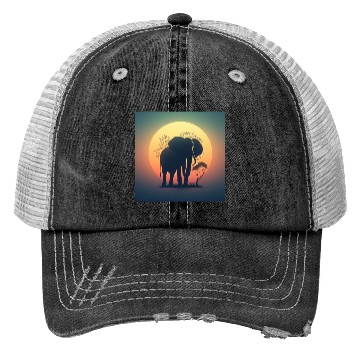 Discover Elephant Graphic Trucker Hats
